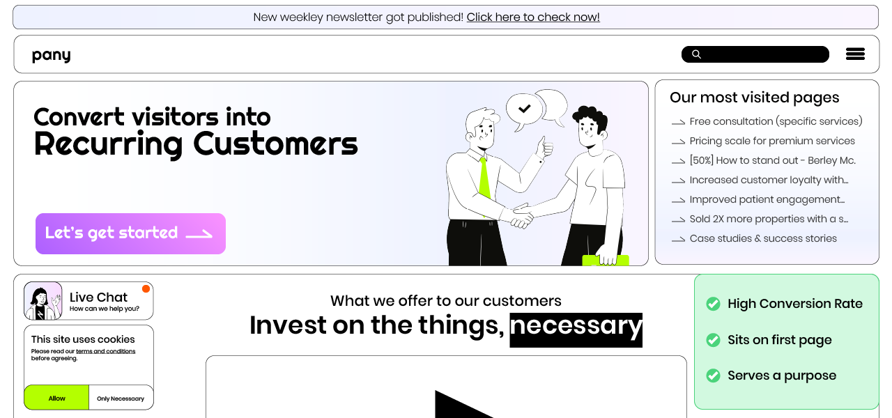 Modern website design